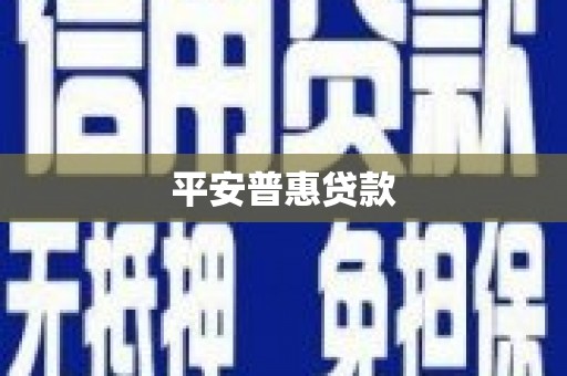 顺平平安普惠贷款