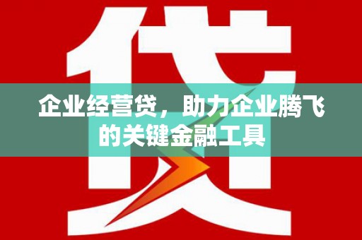 旬阳企业经营贷，助力企业腾飞的关键金融工具