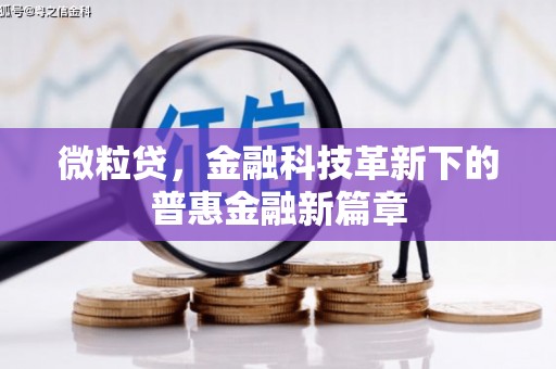 四平微粒贷，金融科技革新下的普惠金融新篇章