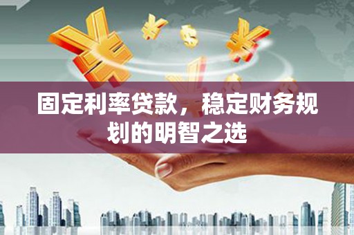 新泰固定利率贷款，稳定财务规划的明智之选