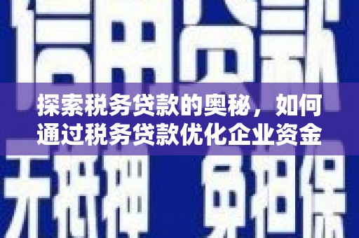 城关探索税务贷款的奥秘，如何通过税务贷款优化企业资金流