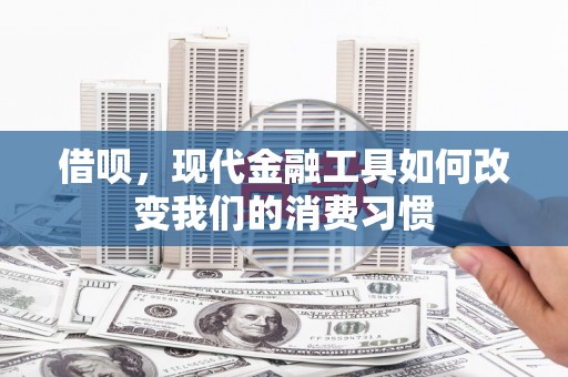 杜集借呗，现代金融工具如何改变我们的消费习惯