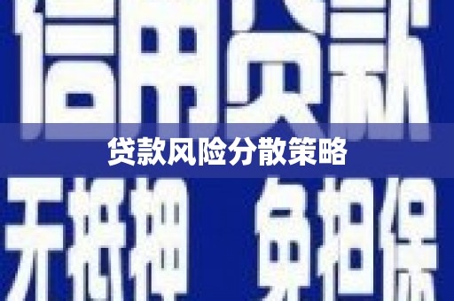 禄丰贷款风险分散策略