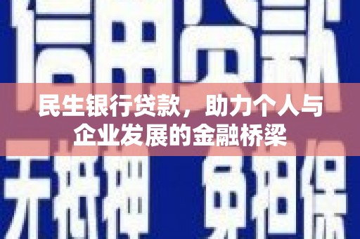 宛城民生银行贷款，助力个人与企业发展的金融桥梁