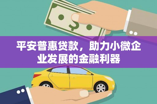 双台子平安普惠贷款，助力小微企业发展的金融利器