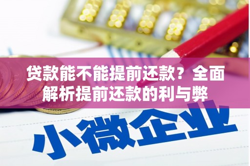 贡嘎贷款能不能提前还款？全面解析提前还款的利与弊