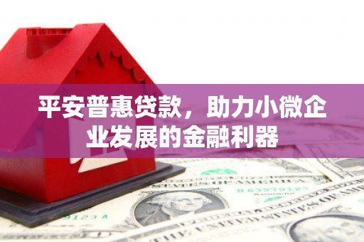 常州平安普惠贷款，助力小微企业发展的金融利器